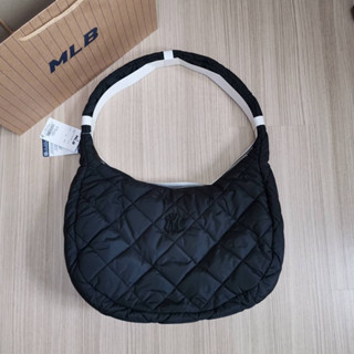 พร้อมส่ง MLB Padding Quilted L-Hobo Bag สีขาวครีม 🤍🤍 สีดำ 🖤🖤