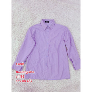 Basicbysita เสื้อเชิ้ต สีม่วง