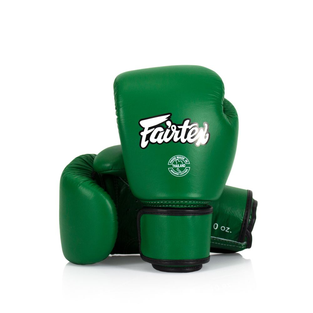 Fairtex Boxing Gloves BGV16 Green Genuine Leather (8,10,12,14,16 oz) Sparring MMA นวมซ้อมชก แฟร์แท็ค ทำจากหนังแท้ 100%