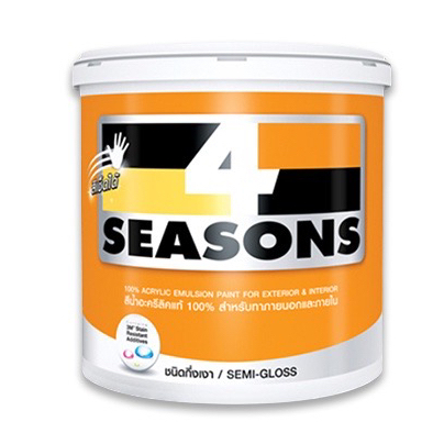 TOA สีน้ำโฟซีซั่นส์ ชนิดกึ่งเงา AG1000 สำหรับภายนอกและภายใน 1แกลลอน (3.785ลิตร)