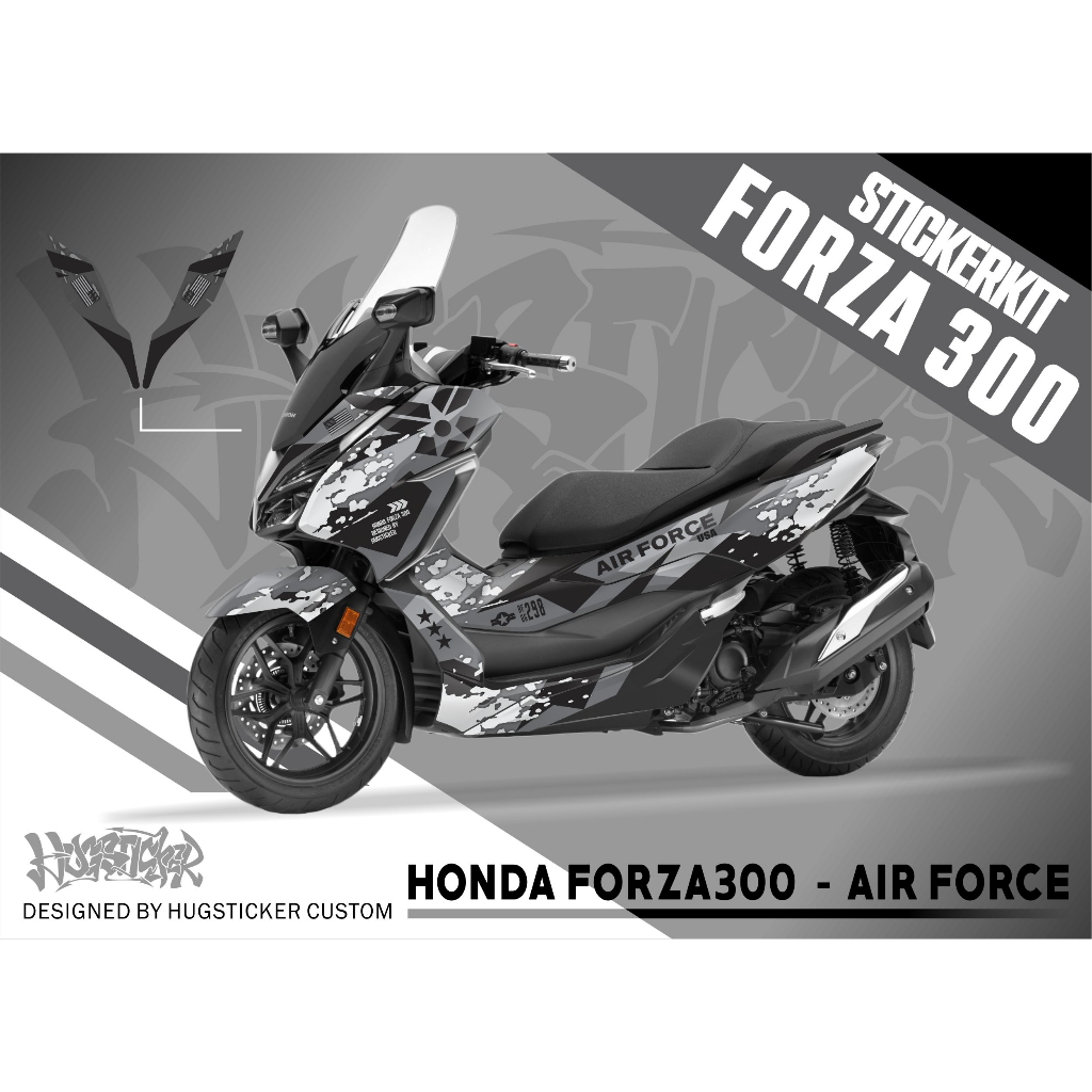 Hugsticker สติ๊กเกอร์แต่งรถ สติ๊กเกอร์ Forza 300 / สติ๊กเกอร์ Forza 350 ลาย Air Force