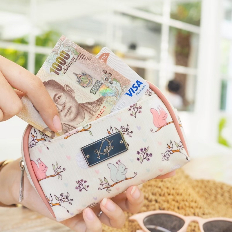 กระเป๋าใส่เงิน Pocket Bag KEPT กระเป๋าเงินใบสั้น ใส่เงินแล้วรูดซิปไม่กินแบงค์ มีช่องใส่บัตรด้านใน พกพาสะดวก