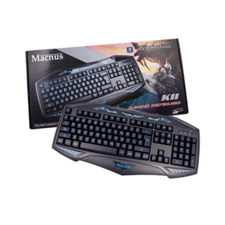 **ลด!! กระหน่ำ สินค้า เคลียสต็อค** คีย์บอร์ด Gaming USB Port ยี่ห้อ MACNUS รุ่น K11 Black Keyboard USB รับประกัน 1ปี