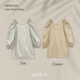 with.it.store - DRW0150 lula linen dress เดรสสั้นลินิน ลุลา