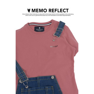 โค้ด PASSC[ลด80บ]🔥 ไซส์ M,XL Memo By AEIOU เสื้อยืด Memo Supersoft Premium ปักเล็ก Memo Reflect สินค้าลิขสิทธิ์แท้