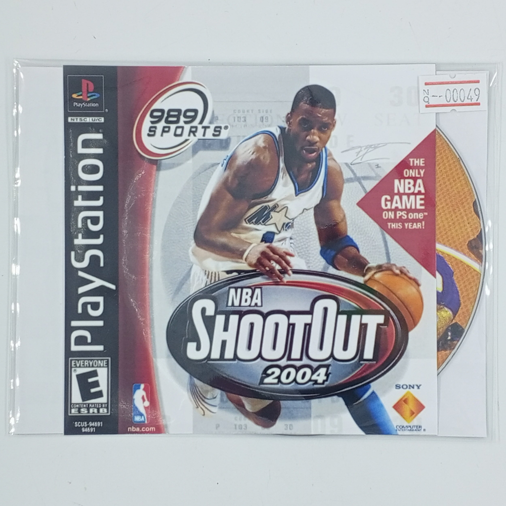 [00049] NBA SHOOTOUT 2004 (US) แผ่นเกมก็อปปี้ PS1 แผ่นเกมปั๊มโรงงาน มือสองสภาพดี