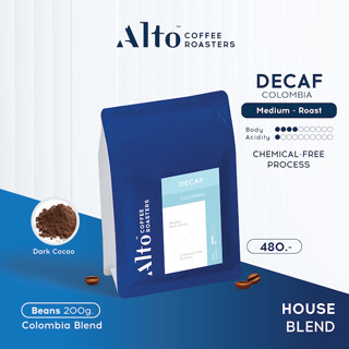 Alto Coffee เมล็ดกาแฟคั่ว Decaf Colombia ดีแคฟ (200 g.)