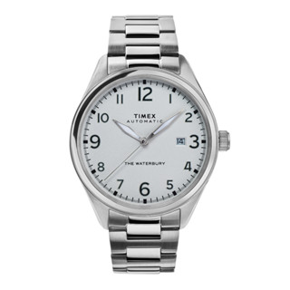 TIMEX TW2T69700 WATERBURY Automatic นาฬิกาข้อมือผู้ชาย สายสแตนเลส สีเงิน หน้าปัด 42 มม.