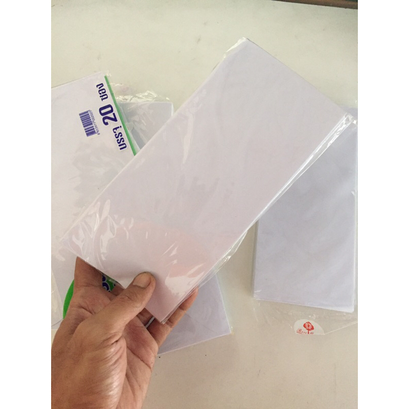 1บาท ซองขาวยาว 1฿ ซองผ้าป่า งานบุญ ขนาด 23x11cm 70gsm 1บาท=1ซอง [39thb]