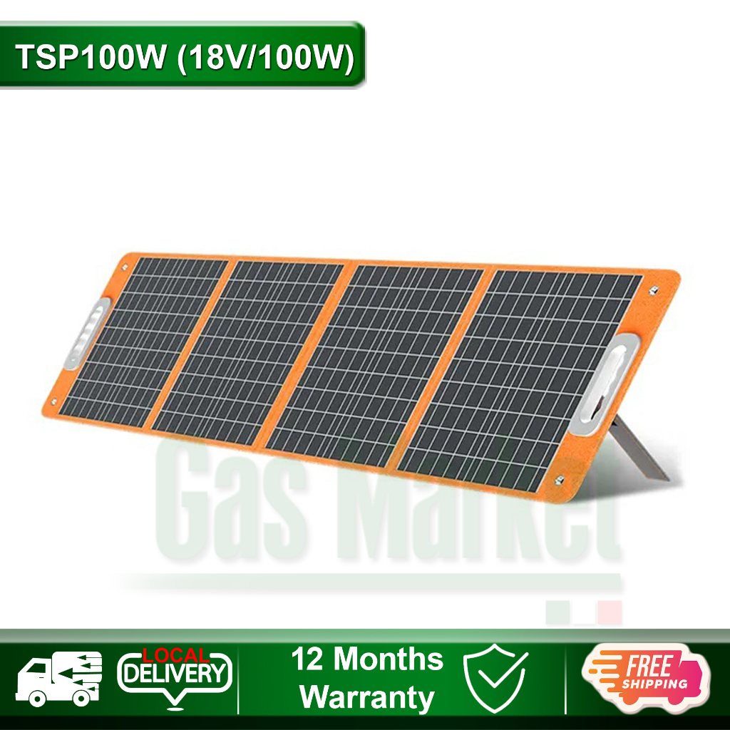 FlashFish แผงโซล่าเซลล์ 100W Solar Panel Mono Solar Power แผงโมโน Camping Powerbank โซล่าเซลล์ Portable Solar Cell Kit