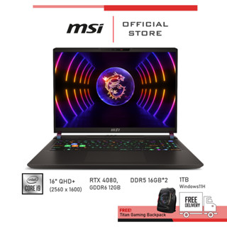 MSI Notebook (โน้ตบุ๊ค) Vector GP68HX 13VH-210TH (i9, 16GB*2, RTX4080, จอ16นิ้ว)