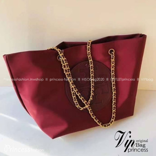 TB Ella Chain Tote 32cm / TORY TOTE NYLON BAG  พร้อมส่ง 4 สี กระเป๋าสะพายทรงโท้ท จุของได้เต็มที่ น้ำหนักเบา