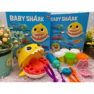 🌈ของเล่นเด็ก แป้งโดว์ แป้งโดว์หมอฟัน ของเล่นทำฟัน หมอฟันเด็ก เบบี้ชาร์ค Babyshark playdough เพลย์โดวของเล่นเสริมพัฒนาการ