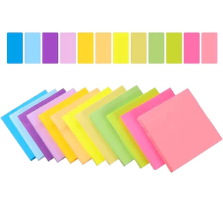 กระดาษโน๊ตมีกาวมากถึง 300-600 แผ่น กระดาษโน๊ตหลากสี sticky note