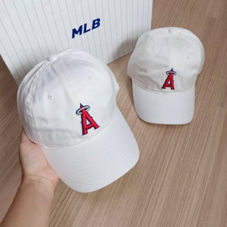 ✴️แท้ 💯% MLB N-Cover Slider Cap หมวกสีขาว logo LA