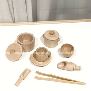 พร้อมส่ง🌈เซทของเล่นไม้ wooden sensory training toy เล่นบทบาทสมมติ