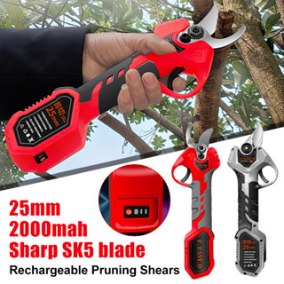 กรรไกรตัดแต่งกิ่งไฟฟ้า 25 มม.เส้นผ่าศูนย์กลางตัด SHARP ใบมีดไร้สายน้ำหนักเบา Pruner มือถือ Power Pruner สำหรับสวนต้นไม้