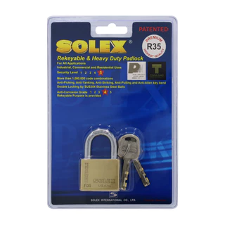 SOLEX กุญแจคล้อง No. R-PREMIUM ( ระบบลูกปืน )