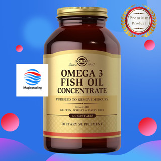 Solgar Omega 3 Fish Oil Concentrate / 120 Softgels