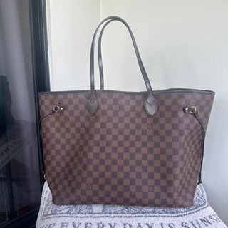กระเป๋า Louis Vuitton Neverfull GM Damier Ebene Canvas มือสอง ของแท้ ปี 10