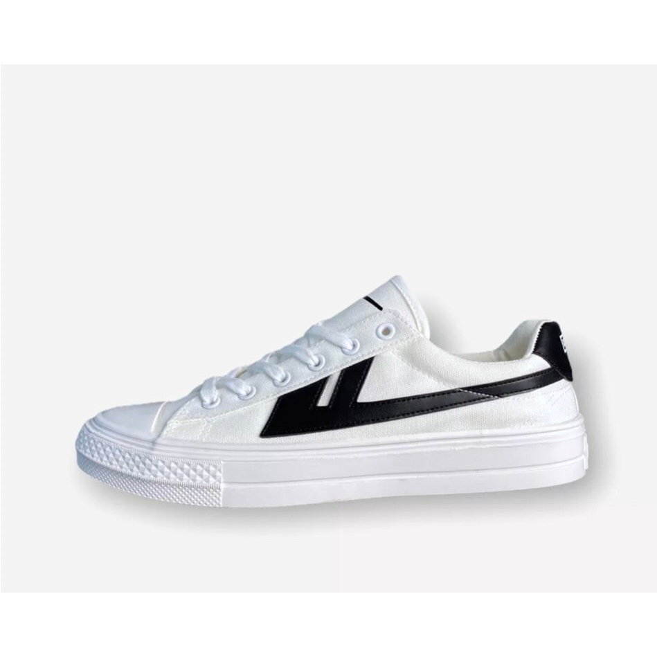 พร้อมส่ง🔥Warrior shoes รองเท้าผ้าใบ รุ่น WXY-A928C สี Black/ White