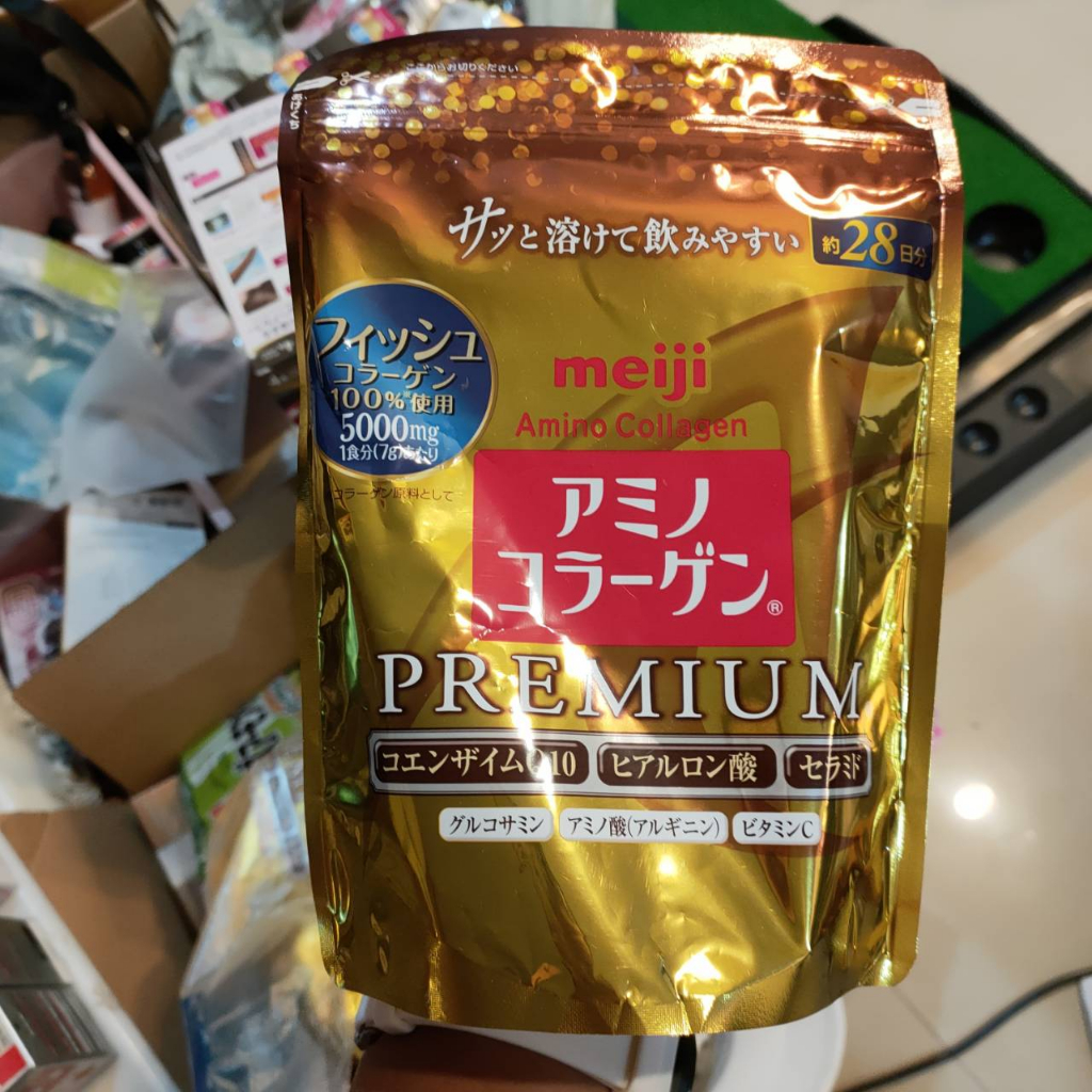 Meiji Amino Collagen Premium 28 วัน (สูตรพรีเมี่ยม-ซองทอง)