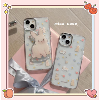 🐱‍🐉จัดส่งภายใน 24 ชม🌹 เคสไอโฟน 11 12 13 14 Pro Max กระต่าย สาวน่ารักหัวใจ แฟชั่น ฤดูร้อน Case for iPhone ผลิตภัณฑ์ร้อน