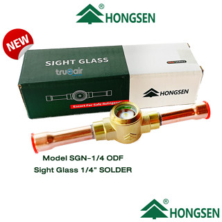 hongsen sight glass 1/4 กระจกตาแมว 1/4 แบบเชื่อม SOLDER Model SGN-1/4 ODF รุ่นเปิดฝาไม่ได้ SGN มีการปิดผนึกแบบ PTFE