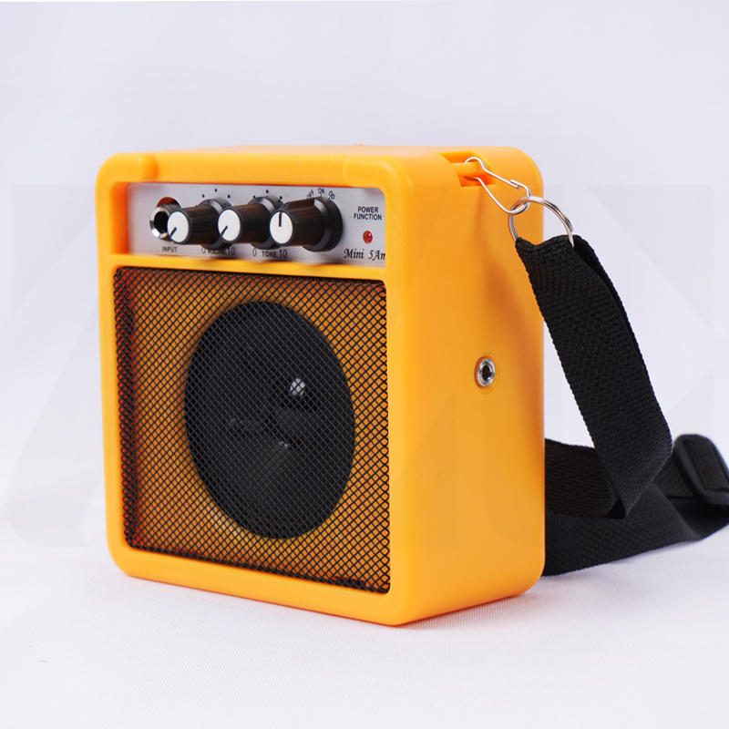 ZLG 5W แอมป์กีต้าร์ไฟฟ้า สีเหลืองดำ มีสินค้าในสต็อก จัดส่งรวดเร็ว ต้องการแบตเตอรี่ 9V - รูปที่ 4