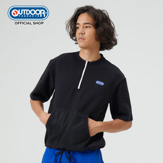 OUTDOOR PRODUCTS MEN FRONT ZIP TEE เสื้อยืดคอกลม เสื้อยืดแขนสั้น Style ODMTS2300