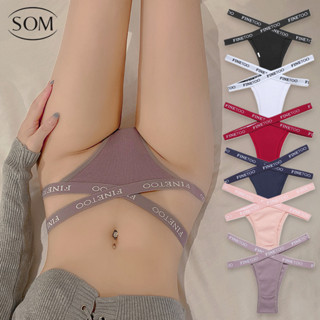 SOM Underwear กางเกงใน ชุดชั้นใน กางเกงชั้นในเข็มขัดไร้รอยต่อเซ็กซี่ แฟชั่นแบบสปอตร์ๆ มีสายคาดเอวA78