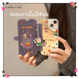 🎐จัดส่งภายใน24ชม🎐เคส for iPhone 11 14 Pro Max Case for iPhone 12 13 ป้องกันการตก การป้องกัน พร้อม การ์ตูน แบบพลิกปก