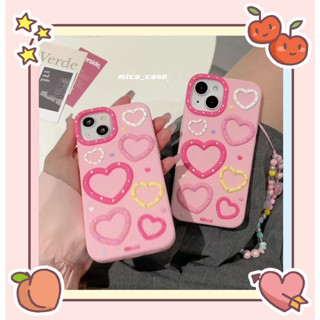 🐱‍🐉จัดส่งภายใน 24 ชม🌹 เคสไอโฟน 11 12 13 14 Pro Max รูปหัวใจ สาวน่ารักหัวใจ หวานสวย ฤดูร้อน Case for iPhone ผลิตภัณฑ์ร้อน