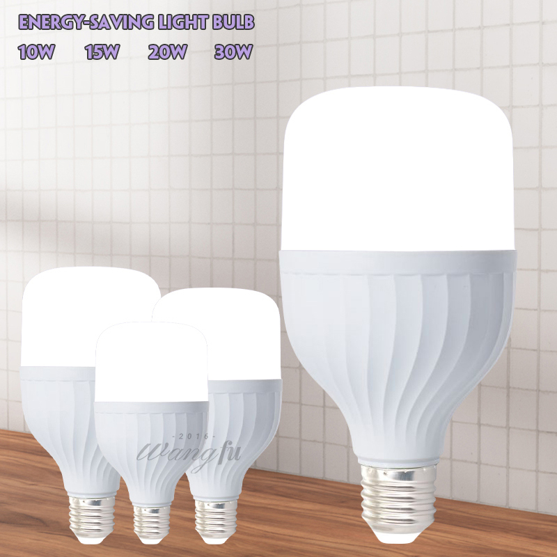 หลอดไฟLED White light ขั้ว E27 หลอดไฟบ้าน 10W/15W/20W/30W ประหยัดพลังงาน J175