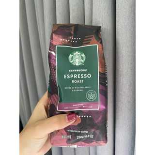 starbucks dark roast whole bean ปริมาณ500 กรัม จะได้250 กรัม2 ถุงนะคะ