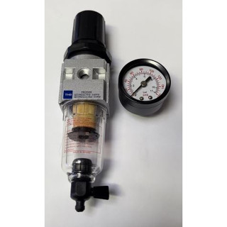 Air Control - Filter Regulator : FR202 (1/4") THB Made in Taiwan ตัวดักน้ำและตัวตั้งลมพร้อมเกจ์วัดแรงดัน