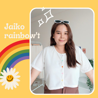 Jaiko rainbow crop เสื้อครอปสาวอวบ อก 38-44 งานน่ารักมาก