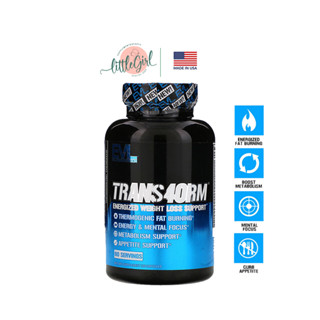 (🇺🇸พร้อมส่ง) Trans4orm,Evlution Nutrition Thermogenic Energizing Fat Burner Increase Weight Loss 120 Capsules