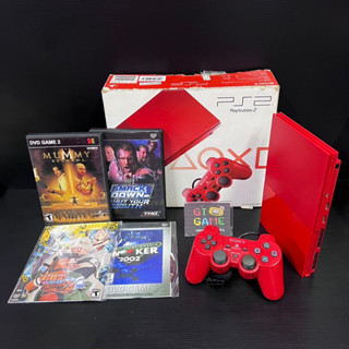 Ps2 Slim Limited Edition 💋 Cinnabar Red Boxed SCPH-90006 Coppy disc 🎮 90%