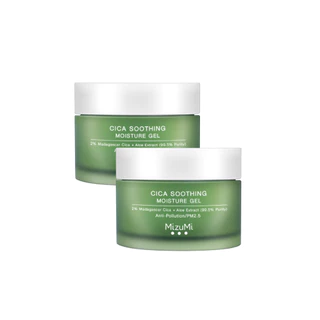 [แพ็คคู่] MizuMi Cica Soothing Moisture Gel 45ml มอยส์เจอร์ไรเซอร์สำหรับผิวมัน ผิวเป็นสิว เนื้อเจลซึมง่าย ไม่เหนอะหนะ