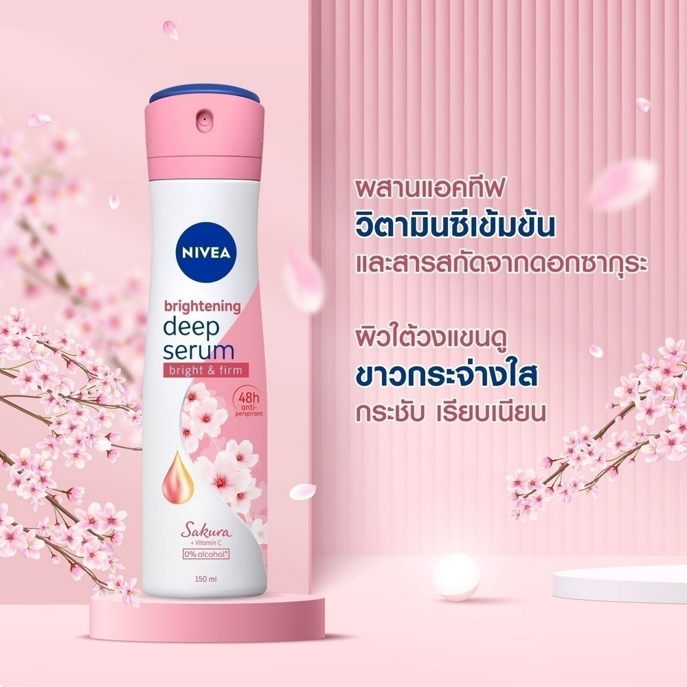 Nivea นีเวีย สเปรย์ 150 มล. สเปรย์ระงับกลิ่นกาย ลดเหงื่อ กำจัดกลิ่นตัว (สำหรับผู้หญิง) - รูปที่ 2