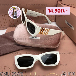 👜: New!! Miumiu Sunglasses OMU 09WS 53 mm.‼️ก่อนกดสั่งรบกวนทักมาเช็คสต๊อคก่อนนะคะ‼️