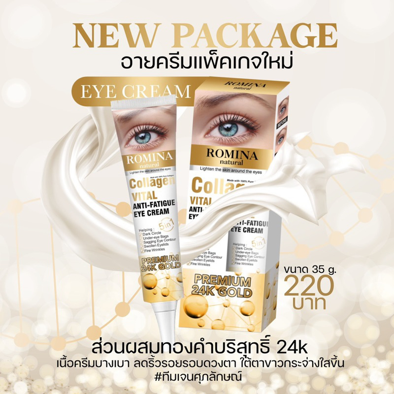 เจลบำรุงรอบดวงตาสูตรใหม่(โรมิน่าคอลลาเจน)
