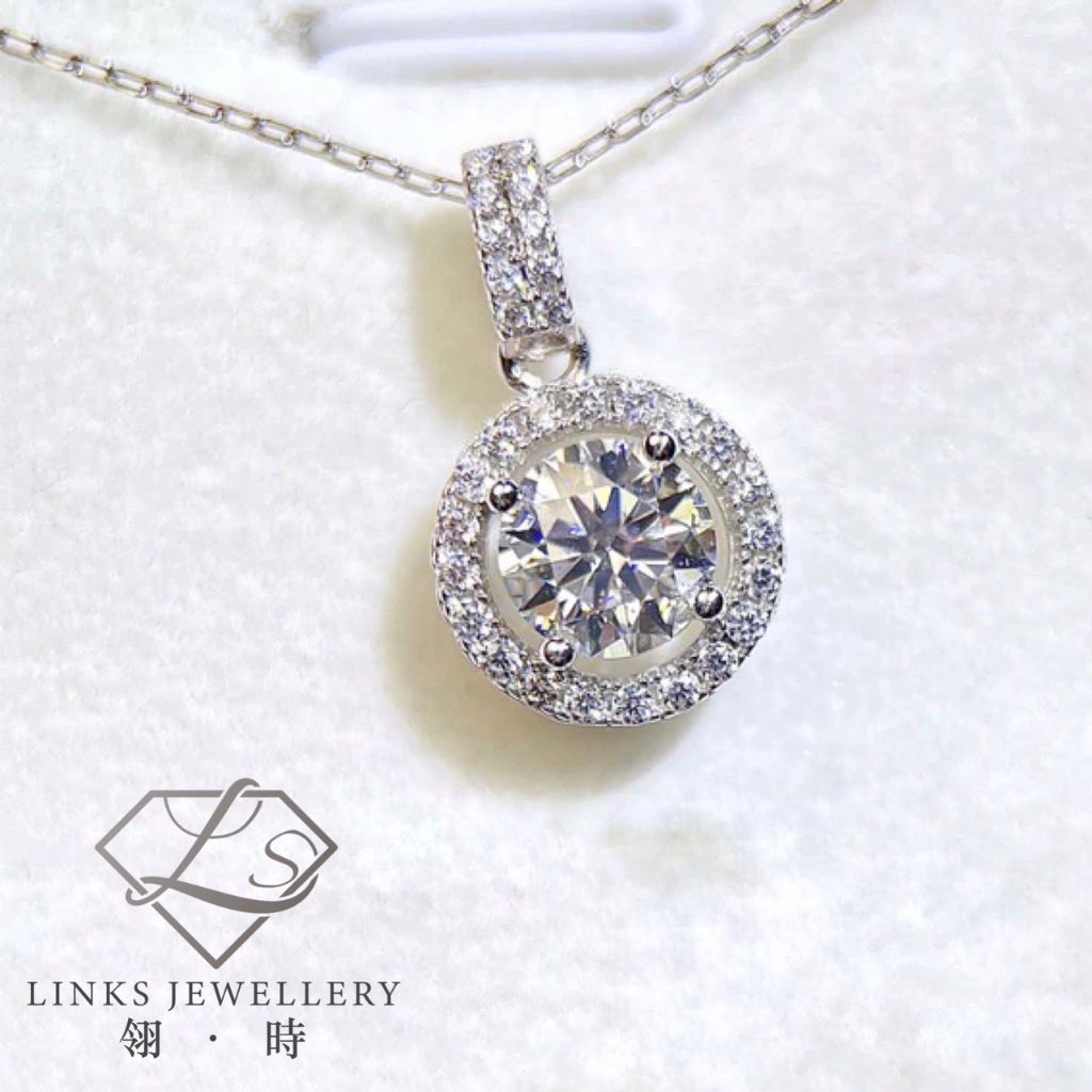 ［Real Moissanite］Can Pass Diamond Test 18K Gold Luxurious Round Bag Necklace Pendant MNG046 Moissani