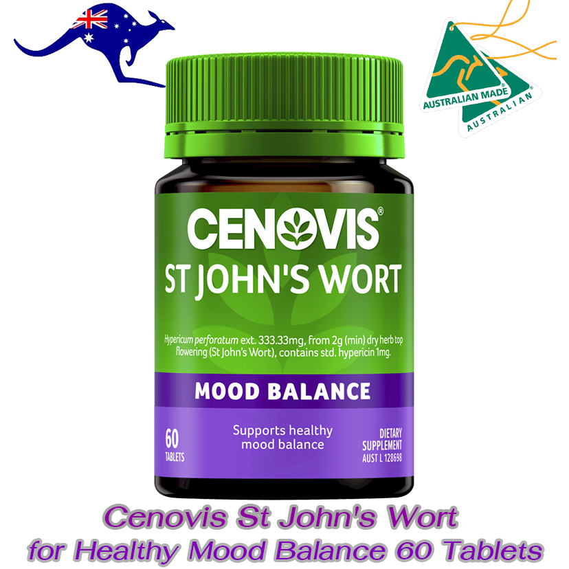 Cenovis St John's Wort for Healthy Mood Balance 60 เม็ด ต้านโรคซึมเศร้า ปรับอารมณ์ให้ดี ลดอารมณ์แปรปรวน ลดความเครียด