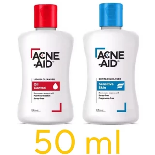Acne Aid Gentle Cleanser (ผิวแพ้ง่าย) /Liquid Cleanser (ผิวมัน) 50/100ml