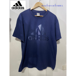 เสื้อยืด ADIDAS อก 46 นิ้ว ยาว 28 นิ้ว SIZE L สภาพดี ไม่มีตำหนิ