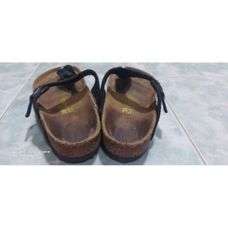 รองเท้า Birkenstock รุ่น Gizeh  ดำแววหนังเทียมไซส์ 38 หน้ากว้าง แท้ 100% Made in Germay