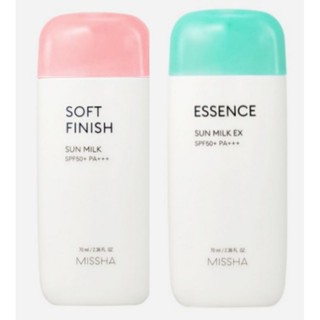 🔅⚠️ MISSHA All Around Safe Block ESSENCE / SOFT FINISH Sun Milk SPF50+ 70ml [Exp. 2026]