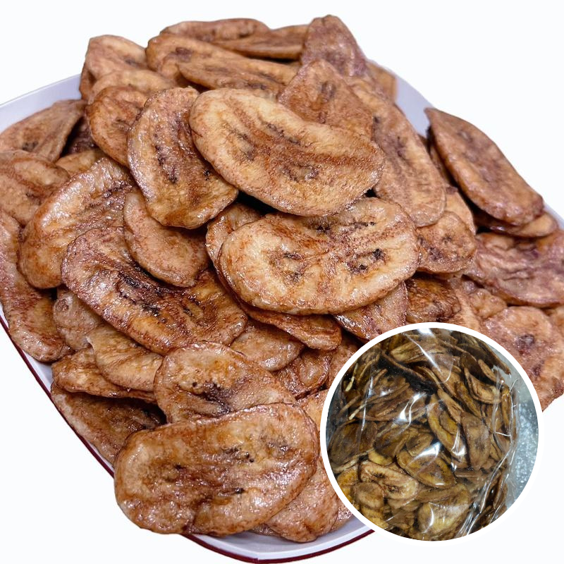 กล้วยเรียบอบเนย เคลือบคาราเมล แบบแผ่นเรียบ ขนาด 650 g.